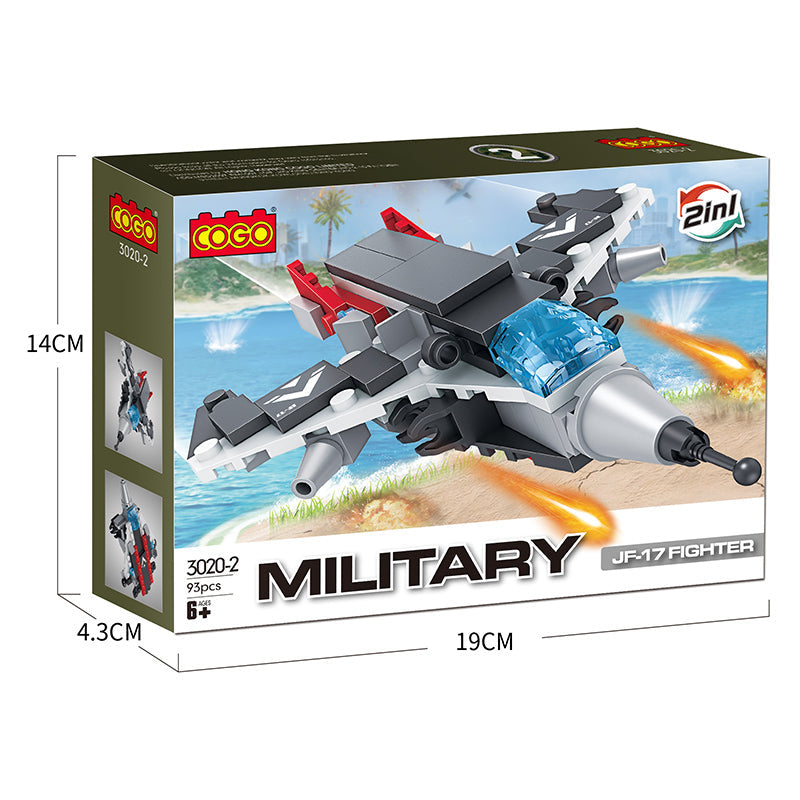 COGO Eight 2-In-1 Military Building Block Toys