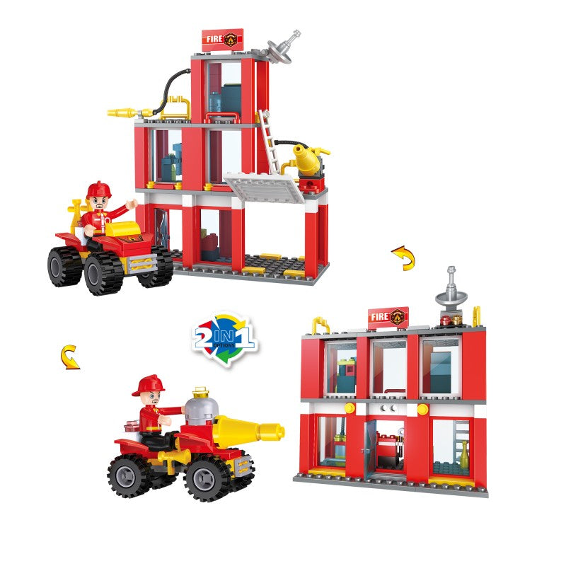 COGO 178PCS 2-In-1 Fire Building Building Block Toy