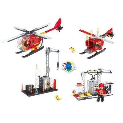COGO 164PCS 2-In-1 Firefighting Airplane Building Block Toy