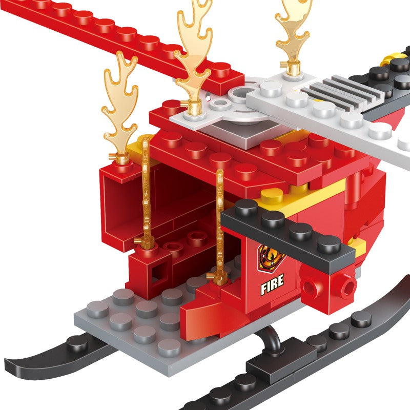 COGO 164PCS 2-In-1 Firefighting Airplane Building Block Toy