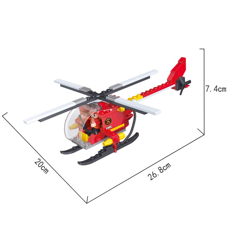 COGO 164PCS 2-In-1 Firefighting Airplane Building Block Toy