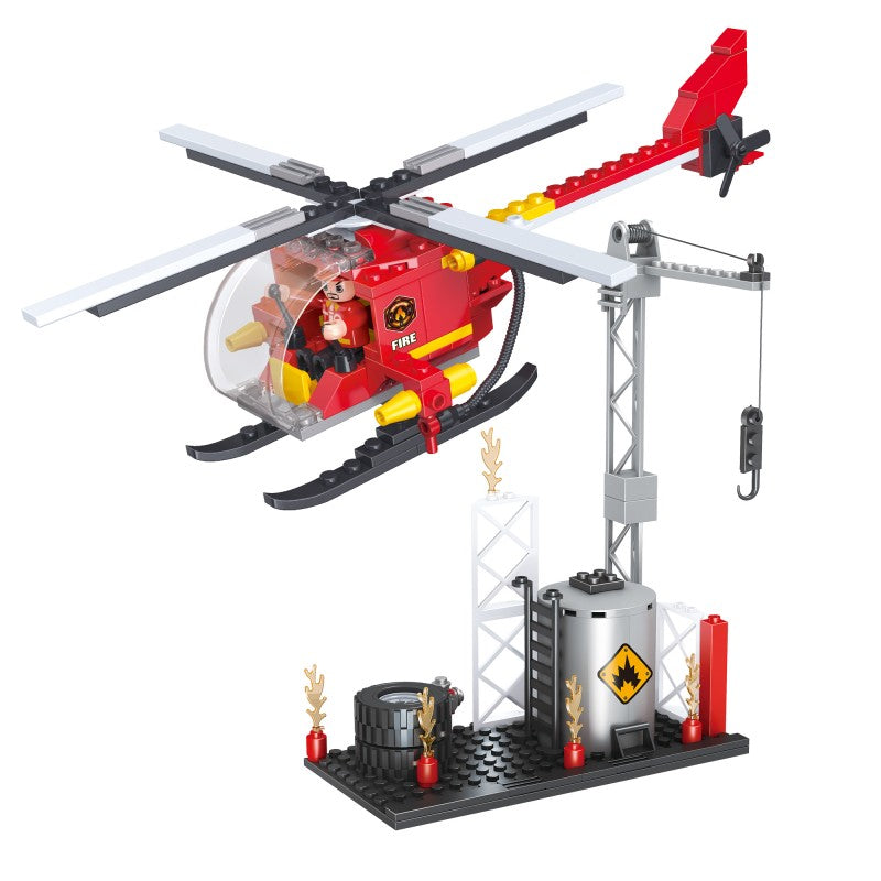 COGO 164PCS 2-In-1 Firefighting Airplane Building Block Toy