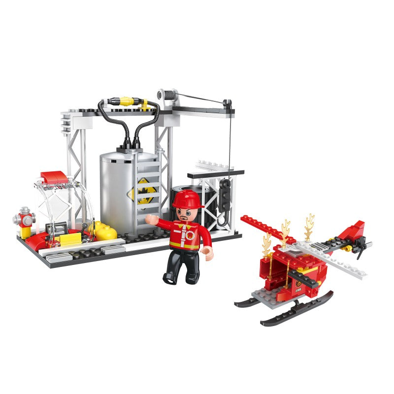 COGO 164PCS 2-In-1 Firefighting Airplane Building Block Toy