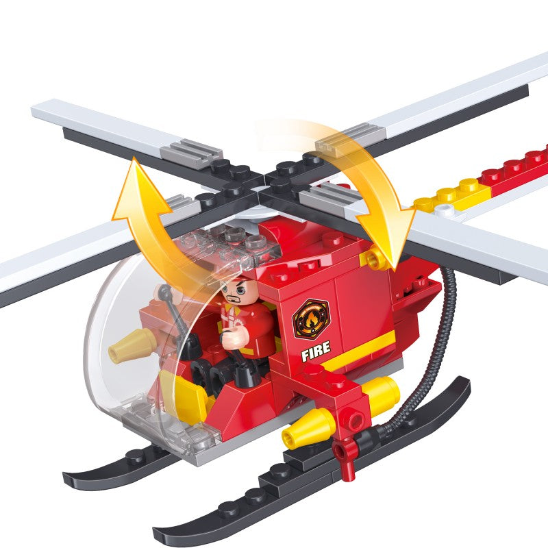 COGO 164PCS 2-In-1 Firefighting Airplane Building Block Toy