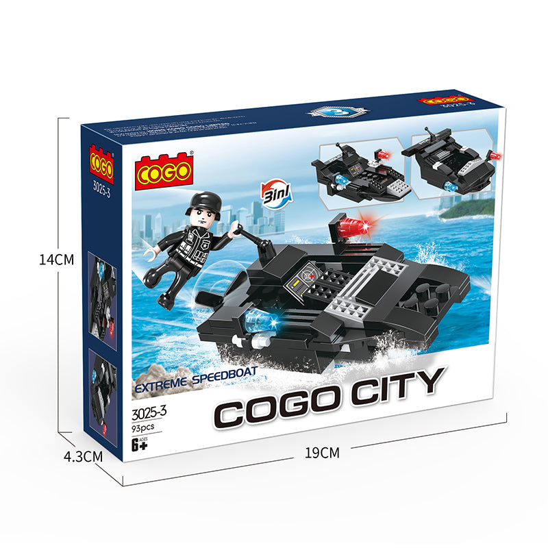 COGO 733 PCS 八款城市特警积木玩具