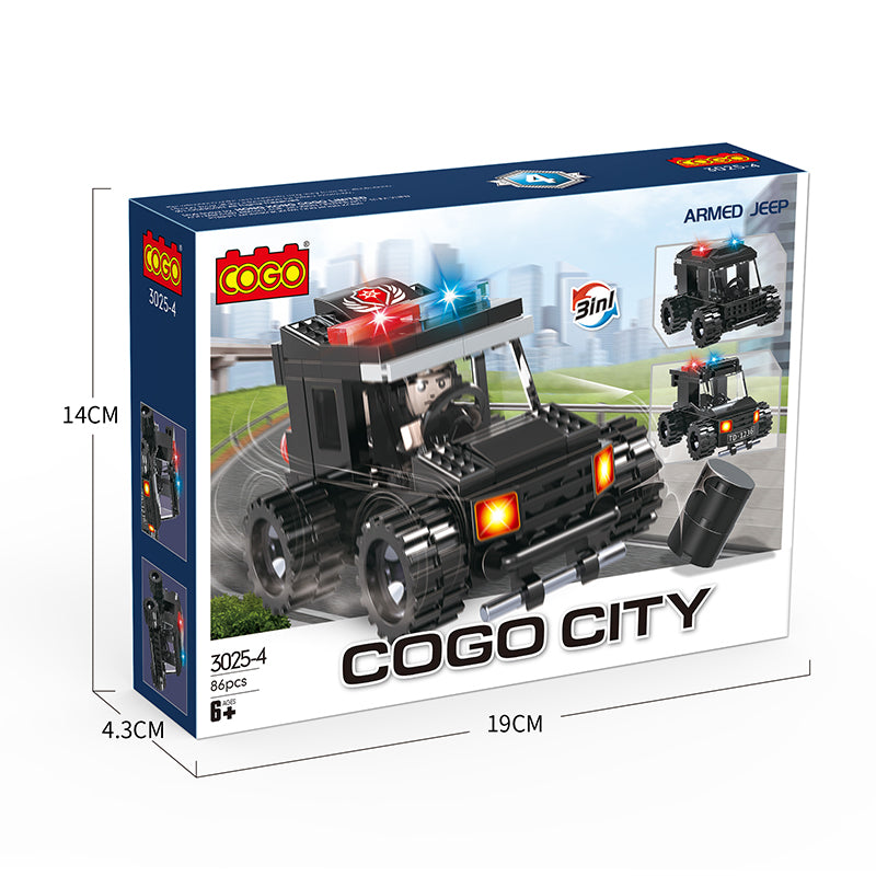 COGO 733 PCS 八款城市特警积木玩具