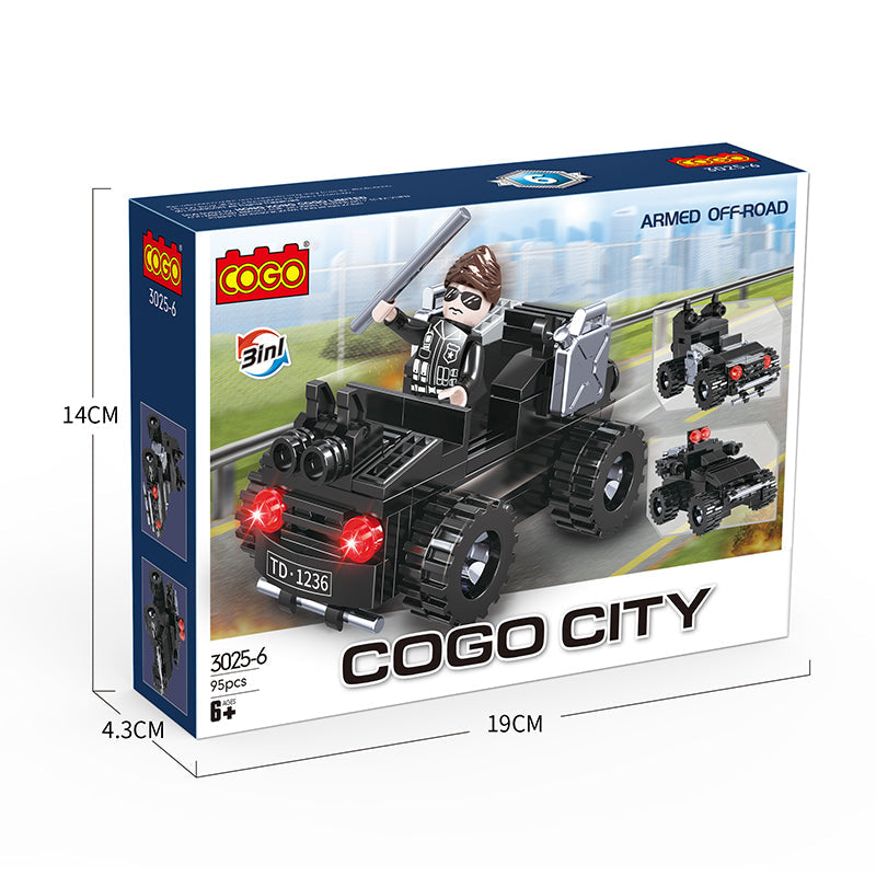 COGO 733 PCS 八款城市特警积木玩具