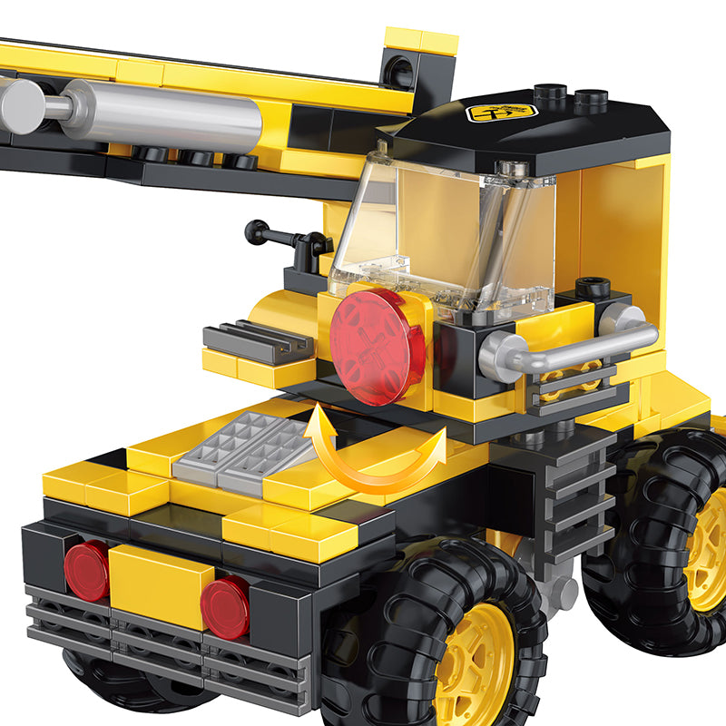 COGO 220PCS Creative And Versatile One-Change Three Engineering Vehicle Building Block Toys