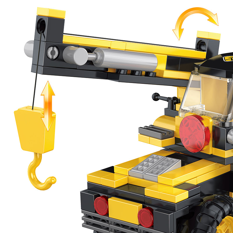 COGO 220PCS Creative And Versatile One-Change Three Engineering Vehicle Building Block Toys