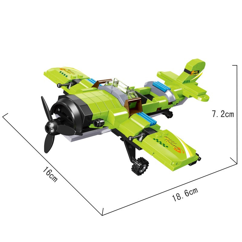 COGO 178PCS Creative And Changeable Tri-War Airplane Building Block Toy
