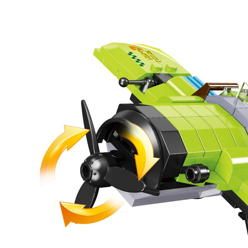 COGO 178PCS Creative And Changeable Tri-War Airplane Building Block Toy