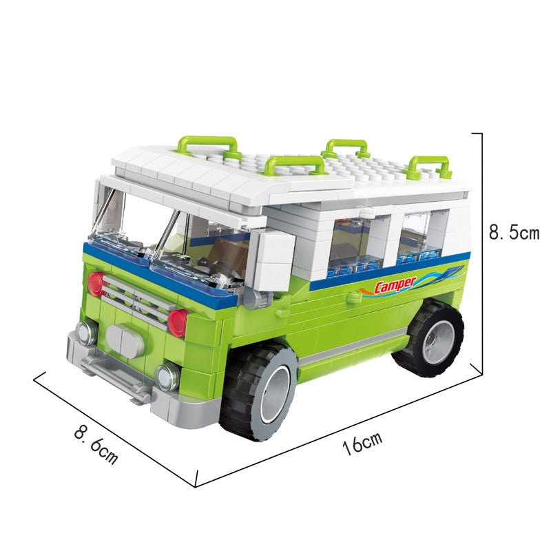 COGO 302PCS Creative And Changeable Three Picnic Car Building Block Toys