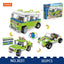 COGO 302PCS Creative And Changeable Three Picnic Car Building Block Toys
