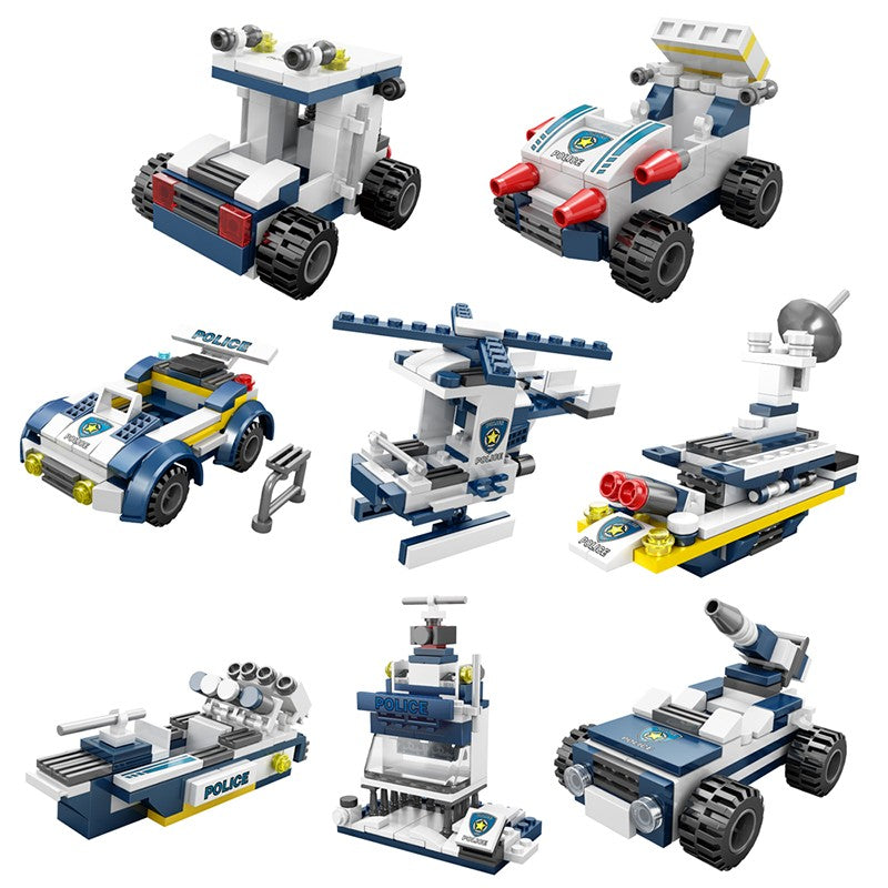 COGO 812PCS Eight-In-Three Changeable Chariot Building Block Toy