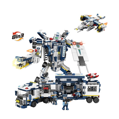 COGO 812PCS Eight-In-Three Changeable Chariot Building Block Toy