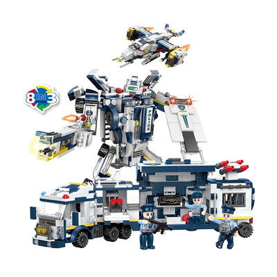 COGO 812PCS Eight-In-Three Changeable Chariot Building Block Toy