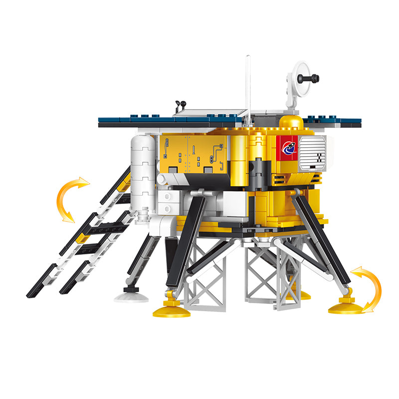 COGO 595PCS Four-In-One Aerospace Lunar Exploration Lander Building Block Toy