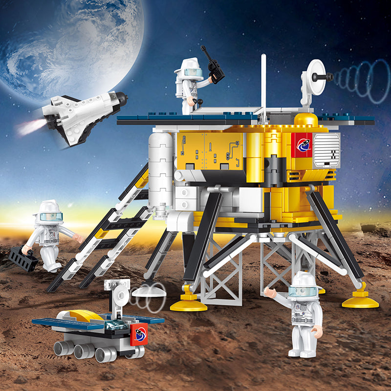 COGO 595PCS Four-In-One Aerospace Lunar Exploration Lander Building Block Toy