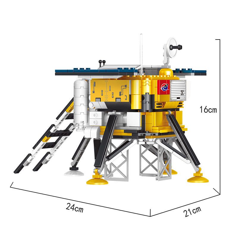 COGO 595PCS Four-In-One Aerospace Lunar Exploration Lander Building Block Toy
