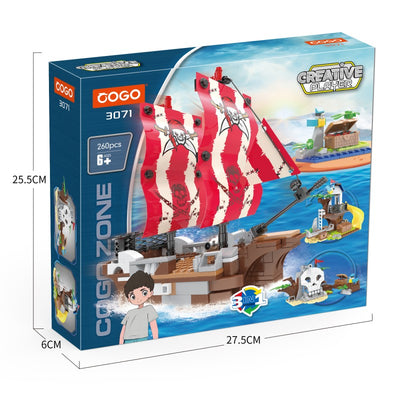 COGO 260PCS Creative 1 To 3 Pirate Building Block Toys