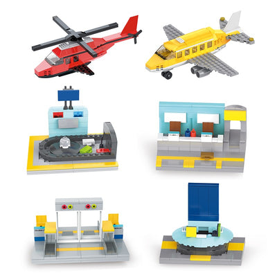 COGO 1200PCS Freely Build DIY Flight Building Block Toys