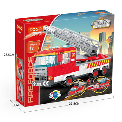 COGO 249PCS Creative And Changeable Fire Building Block Toys