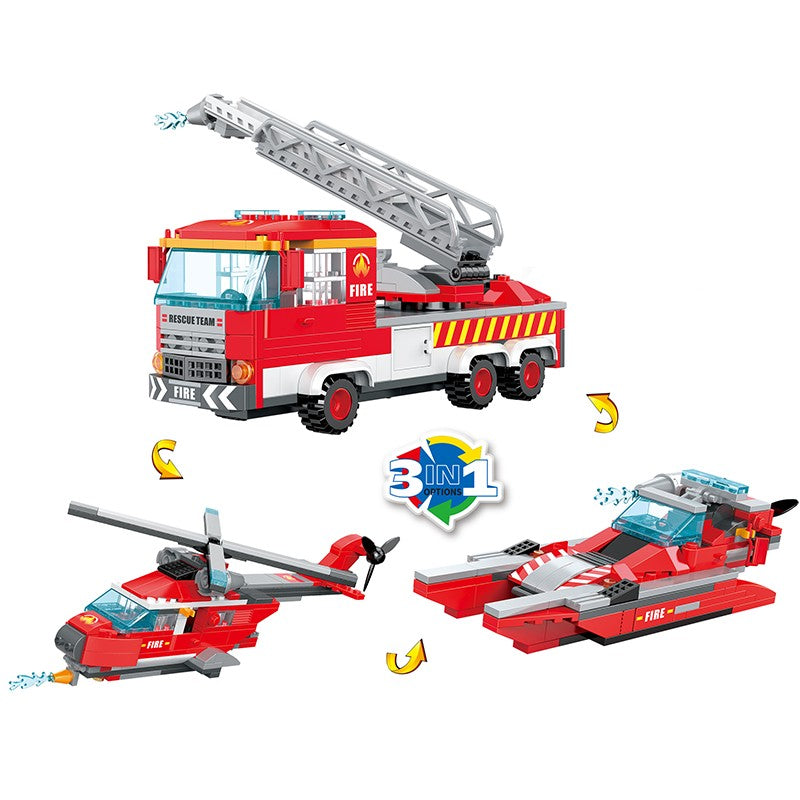 COGO 249PCS Creative And Changeable Fire Building Block Toys