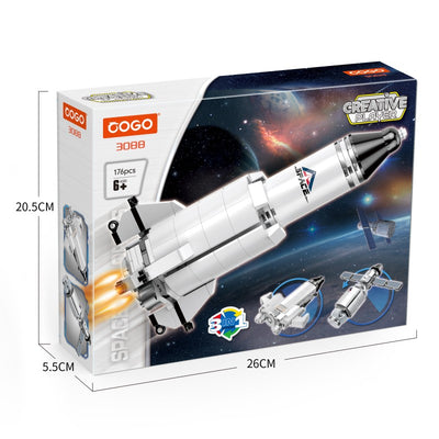 COGO 176PCS Space One To Three Space Rocket Building Block Toys