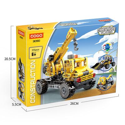 COGO 235PCS Creative And Changeable Engineering Vehicle Building Block Toys