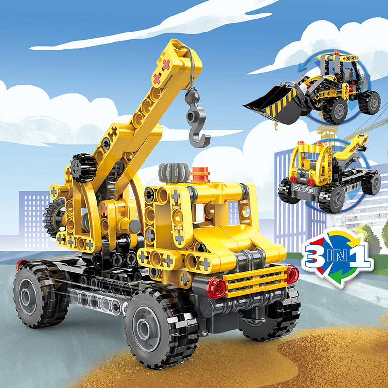 COGO 235PCS Creative And Changeable Engineering Vehicle Building Block Toys