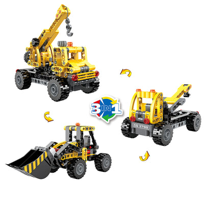 COGO 235PCS Creative And Changeable Engineering Vehicle Building Block Toys