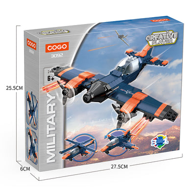 COGO 248PCS Creative And Changeable Airplane Building Block Toys