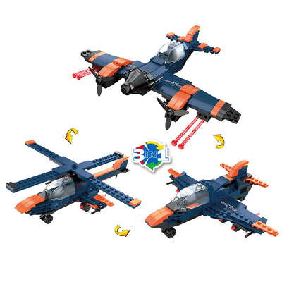 COGO 248PCS Creative And Changeable Airplane Building Block Toys