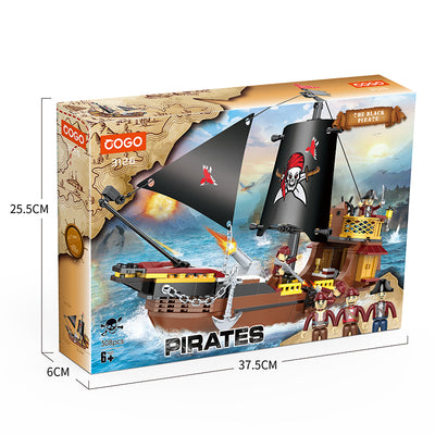 COGO 308PCS Pirate Pirate Ship Birdie Building Block Toy