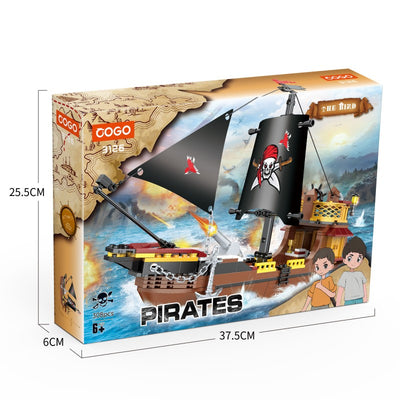 COGO 308PCS Pirate Pirate Ship Birdie Building Block Toy