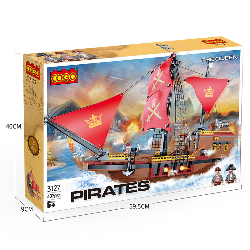 COGO 602PCS Pirate Pirate Ship Daughter Building Block Toy