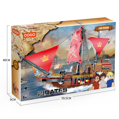 COGO 602PCS Pirate Pirate Ship Daughter Building Block Toy