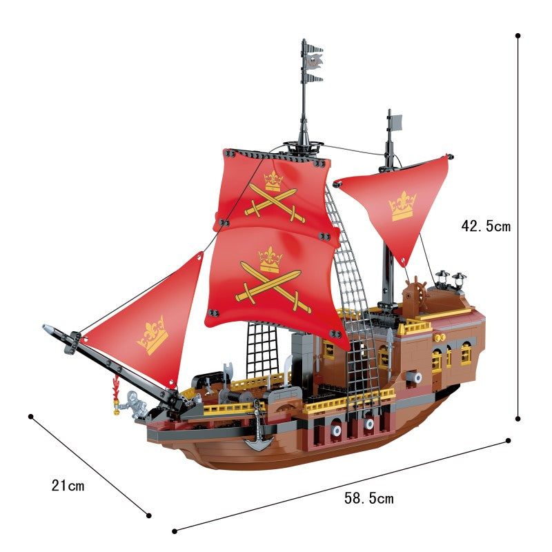 COGO 602PCS Pirate Pirate Ship Daughter Building Block Toy