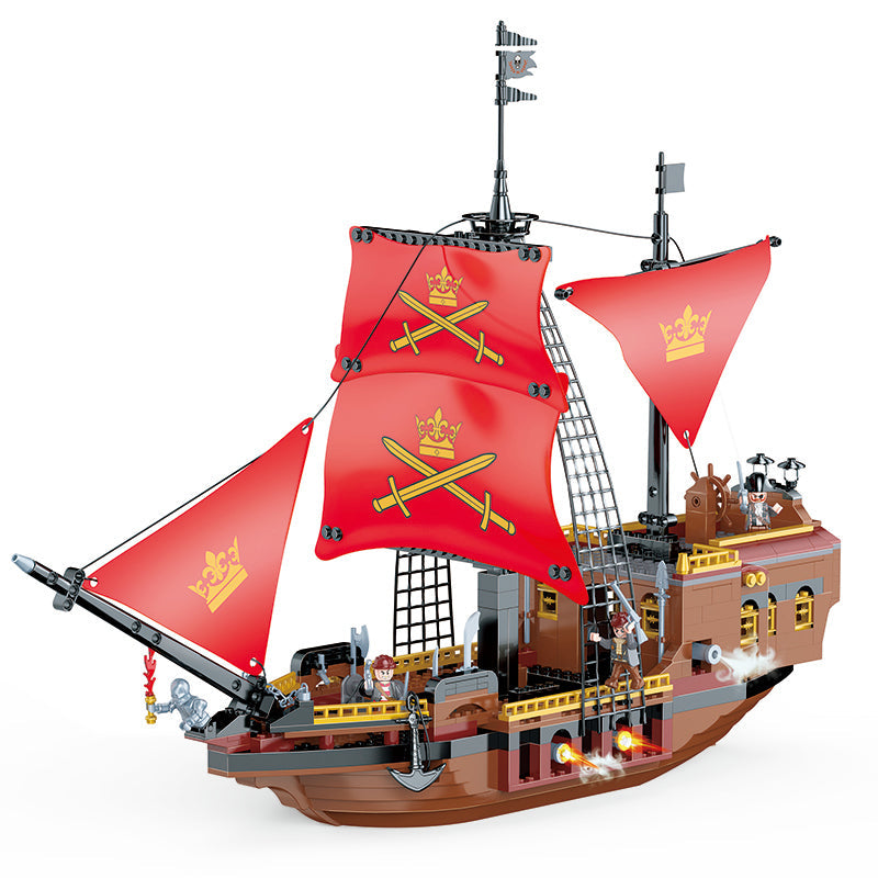 COGO 602PCS Pirate Pirate Ship Daughter Building Block Toy