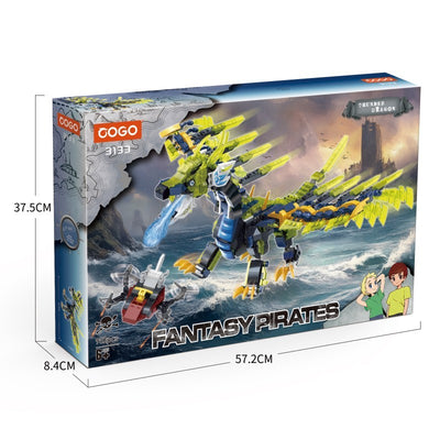 COGO 952PCS Fantasy Pirates Series Dragon Building Blocks Toys