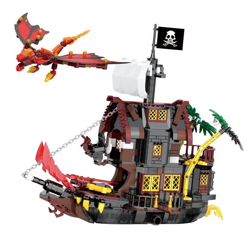 COGO 907PCS Fantasy Pirates Series Ship Building Blocks Toys