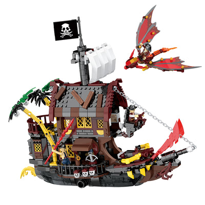 COGO 827PCS Fantasy Pirates Series Ship Building Blocks Toys
