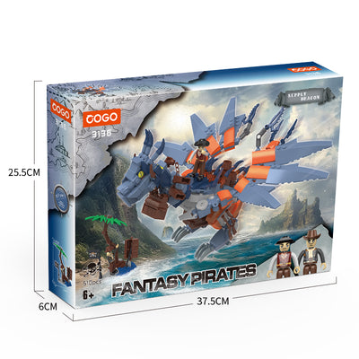 COGO 445PCS Fantasy Pirates Series Dragon Building Blocks Toys