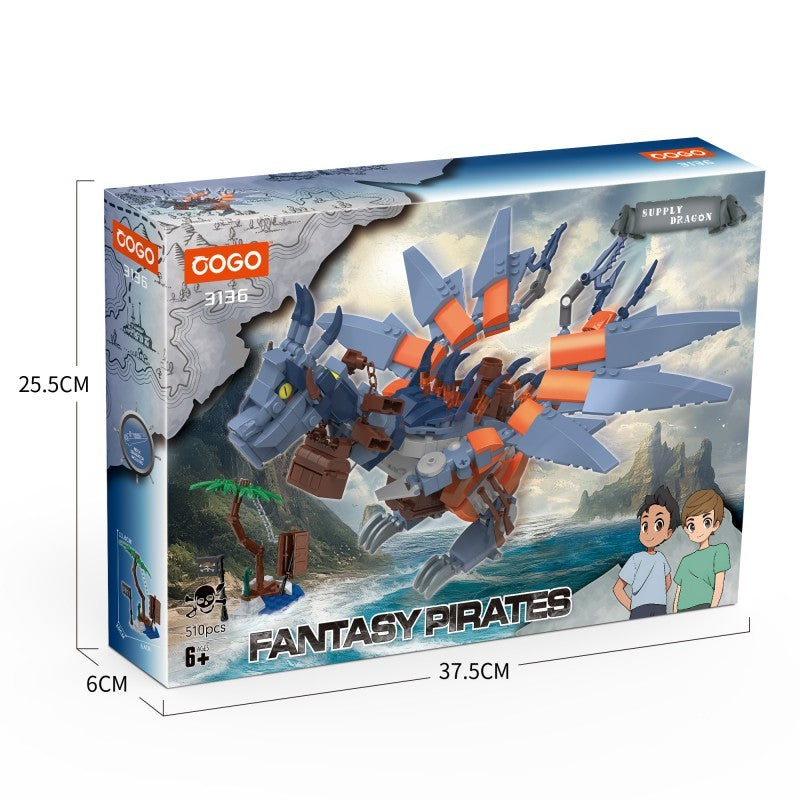 COGO 510PCS Fantasy Pirates Series Dragon Building Blocks Toys