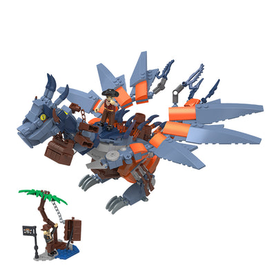 COGO 445PCS Fantasy Pirates Series Dragon Building Blocks Toys