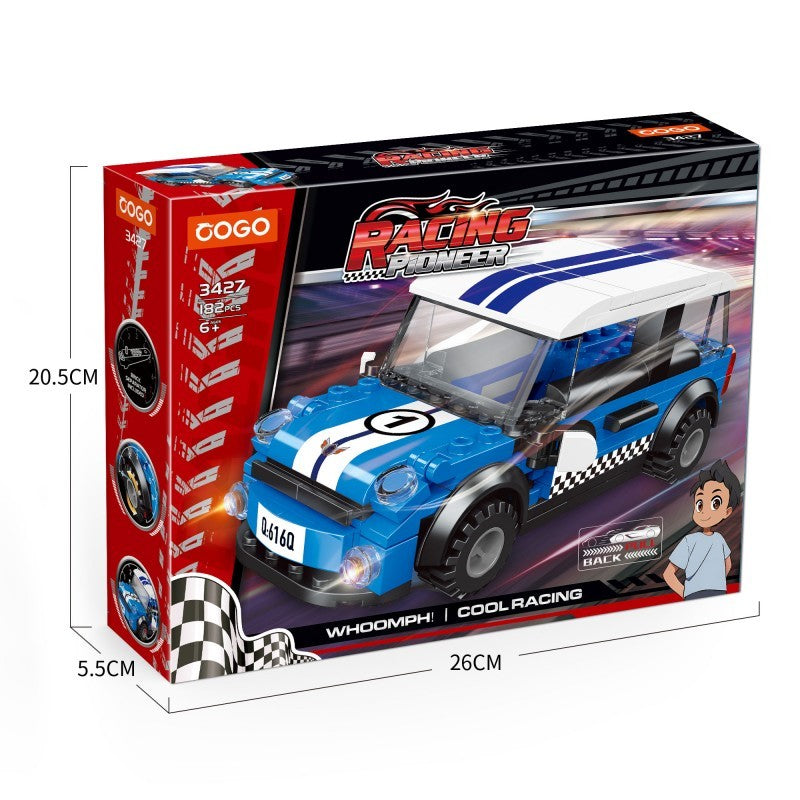 COGO 182PCS Racing Pull Back Car Building Block Toy