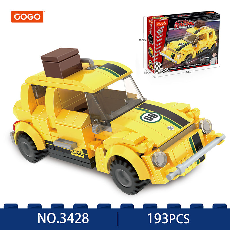 COGO 193PCS Racing Pull-Back Car Building Block Toy