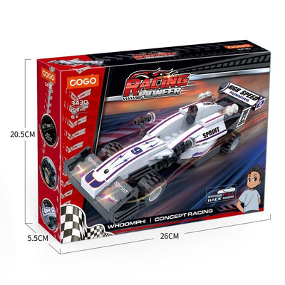 COGO 157PCS Racing Pull Back Car Building Block Toy