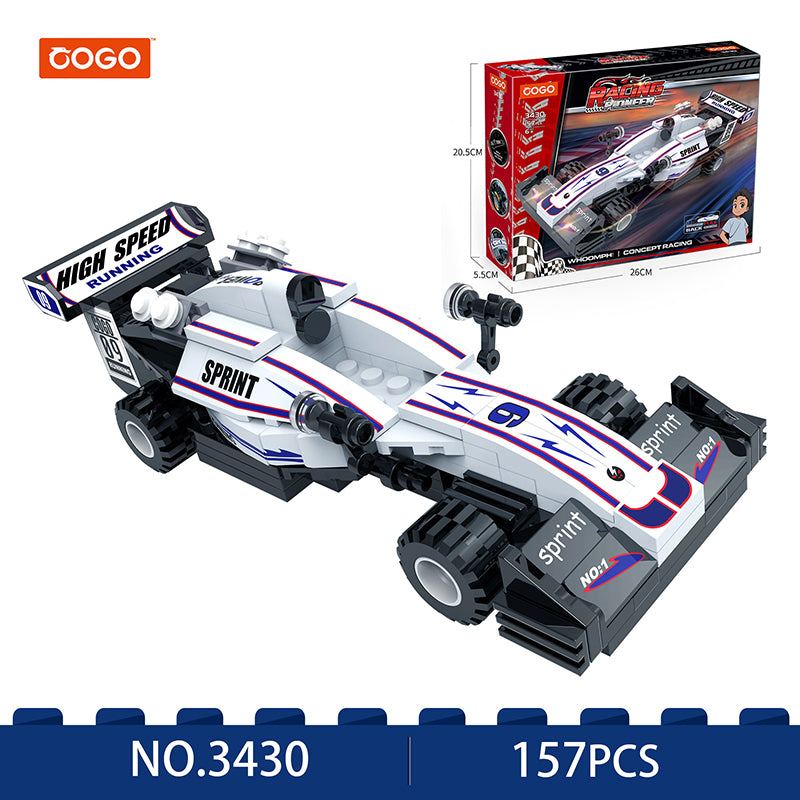 COGO 157PCS赛车回力车积木玩具