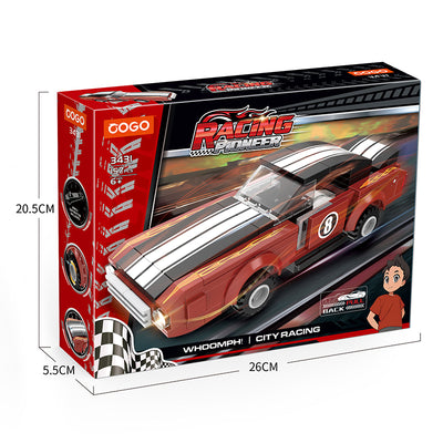 COGO 157PCS Racing Pull Back Car Building Block Toy